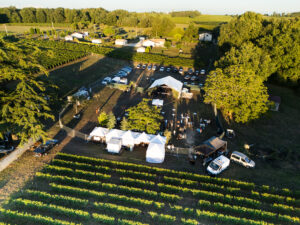 festival epicurieux domaine d'argileux vue drone